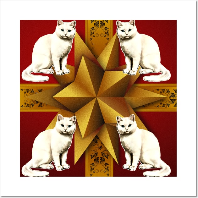 Gift from God: White kitten! Wall Art by Marccelus